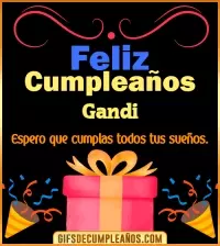 GIF Mensaje de cumpleaños Gandi